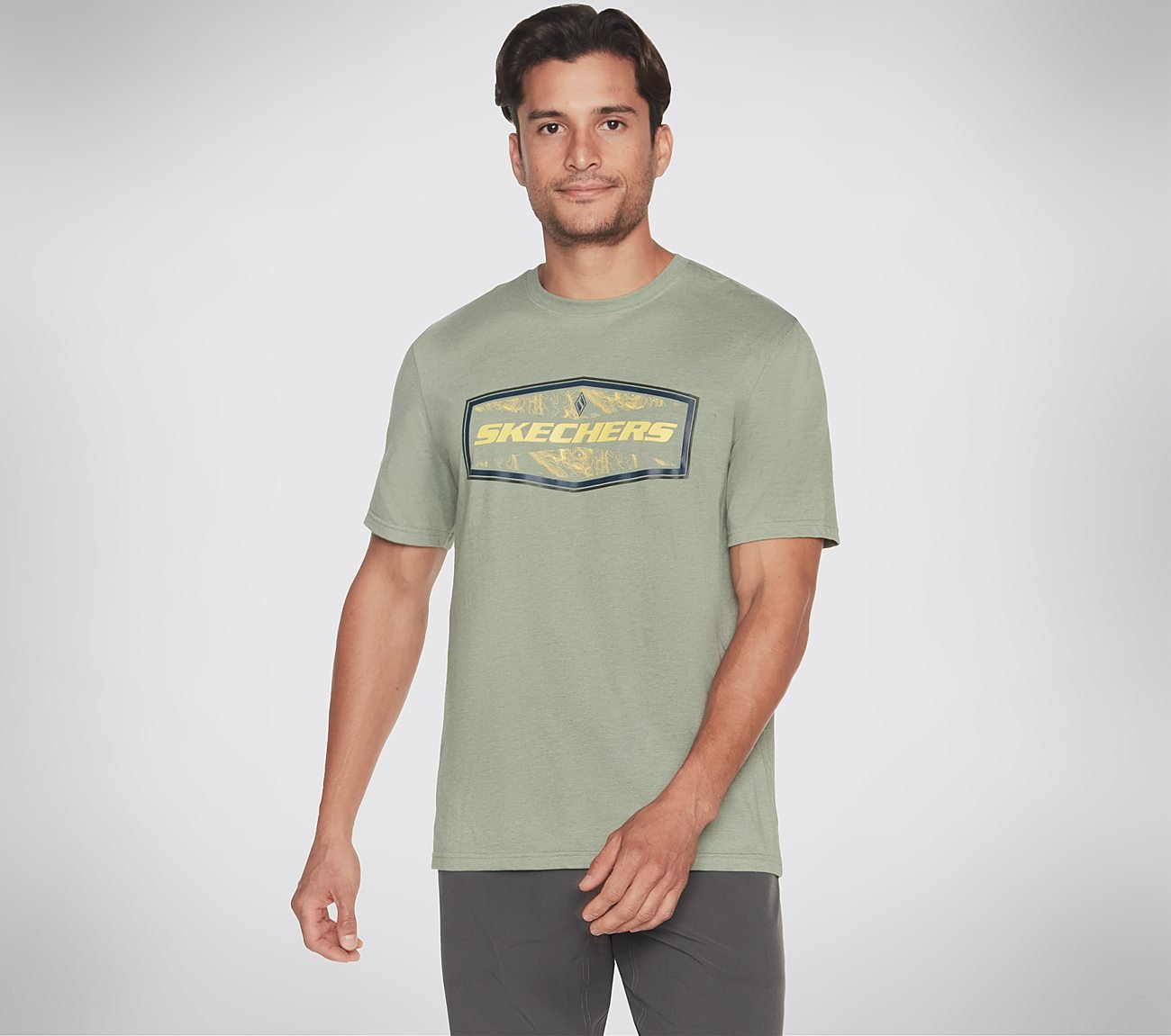 LATITUDE T-SHIRT, LIGHT GREY/GREEN Apparels Right View