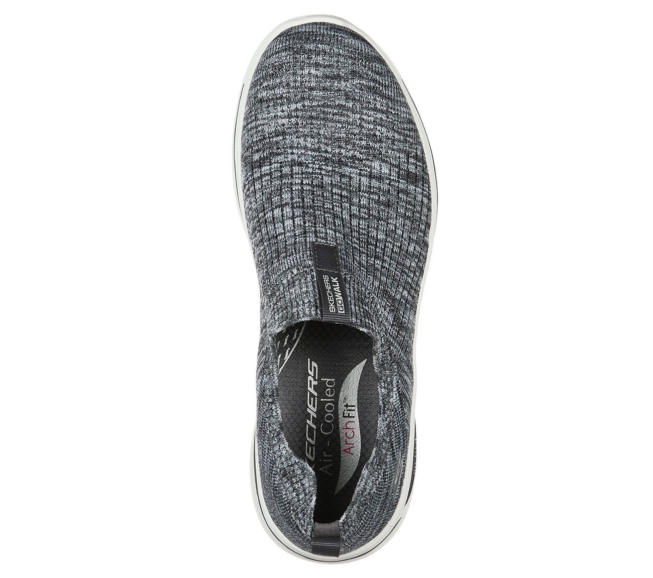 GO WALK ARCH FIT-RAINBOW SUNR, GREY/BLUE Footwear Top View