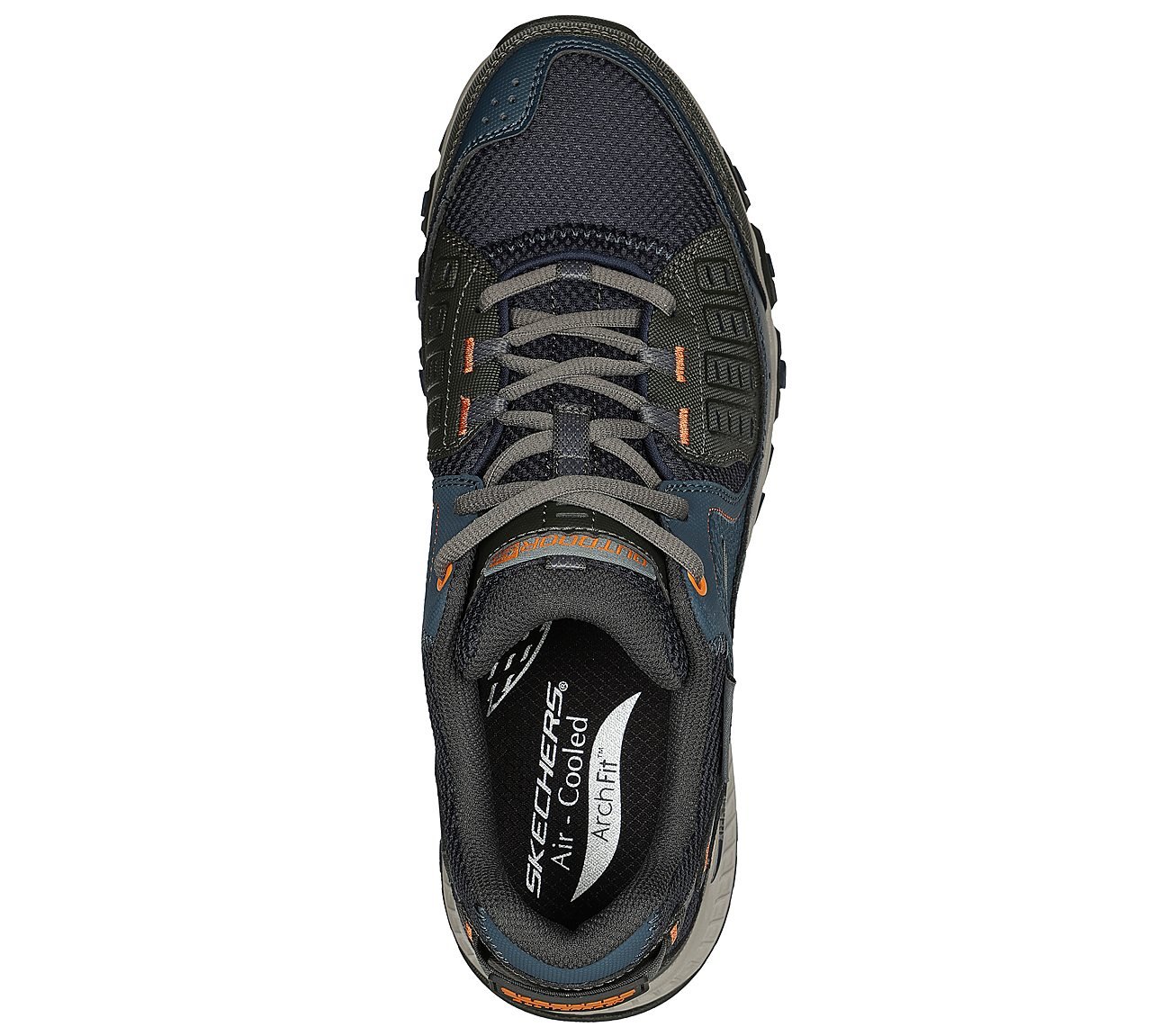 ARCH FIT ESCAPE PLAN, NAVY/ORANGE Footwear Top View