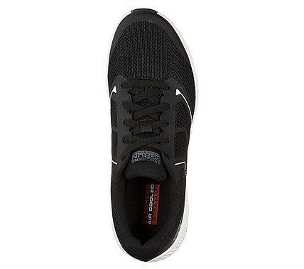 GO RUN CONSISTENT - TRACEUR, BLACK/WHITE Footwear Top View