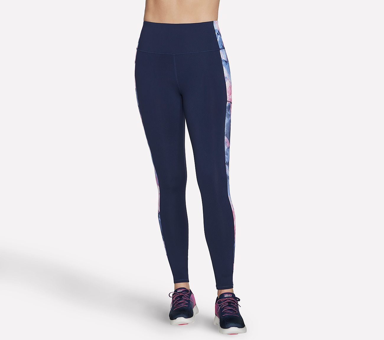 GOWALK SUMMER ROSE HW FL LEGG, NAVY Apparel Lateral View