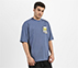 MENS ANIME STREET T-SHIRT, BLACK/SILVER/LIME/BLUE