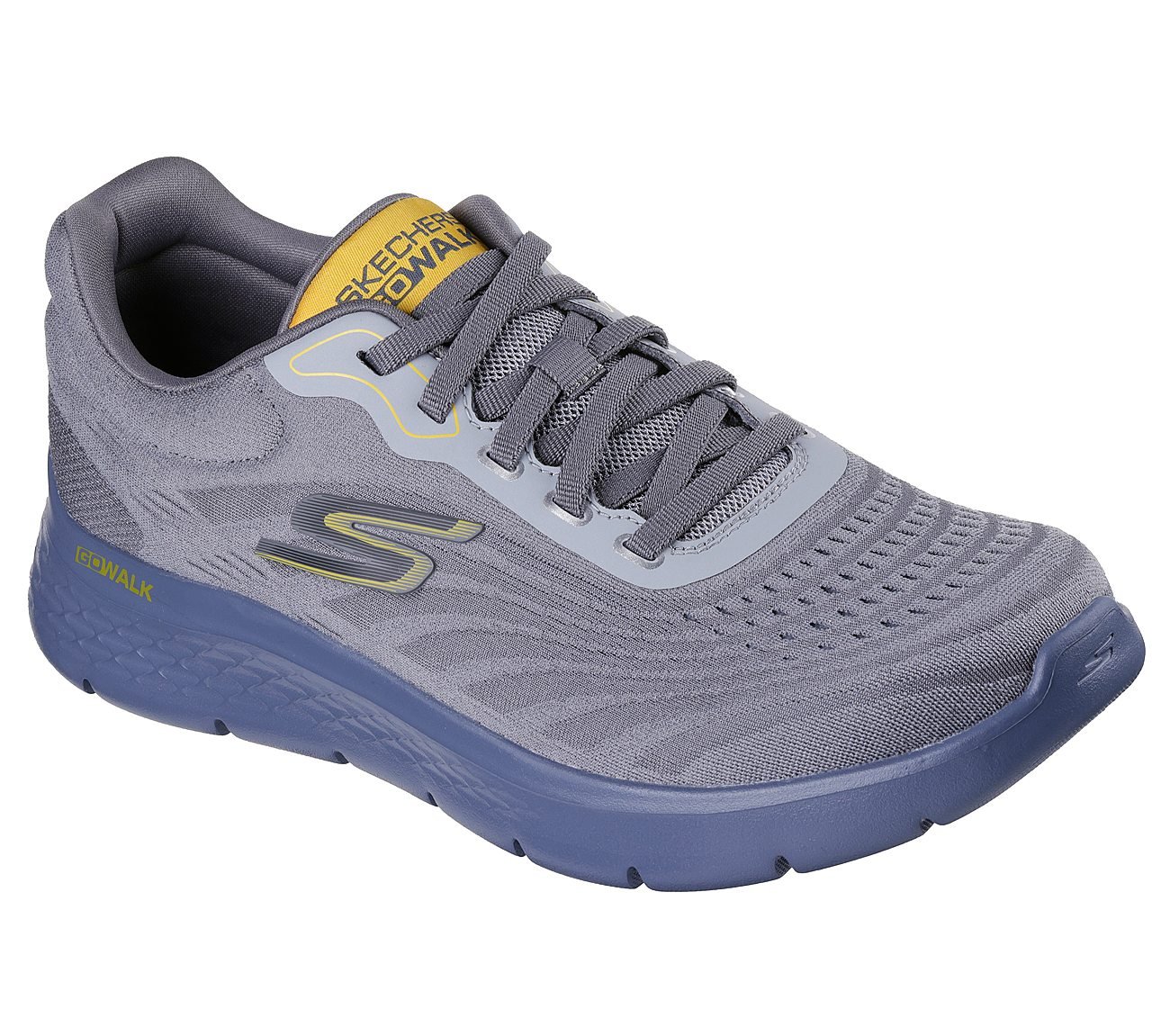 GO WALK FLEX - BRENDON, GRAY/BLUE Footwear Right View