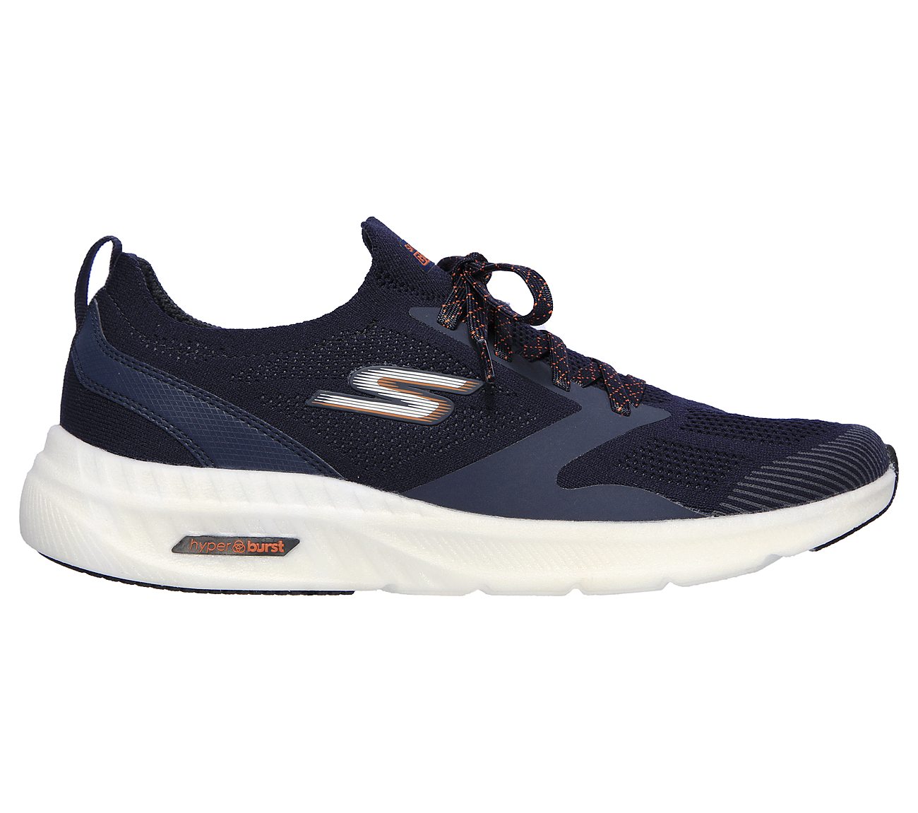 GO RUN HYPER BURST, NAVY/ORANGE Footwear Right View