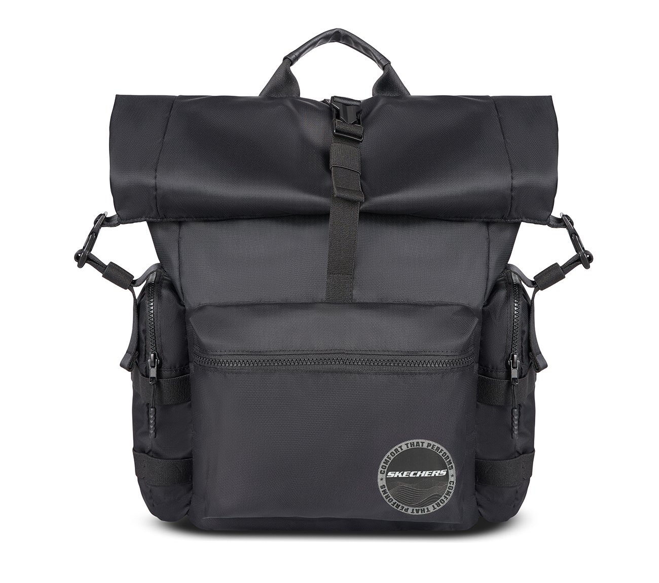 SKECHERS ROLLTOP BACKPACK, BLACK