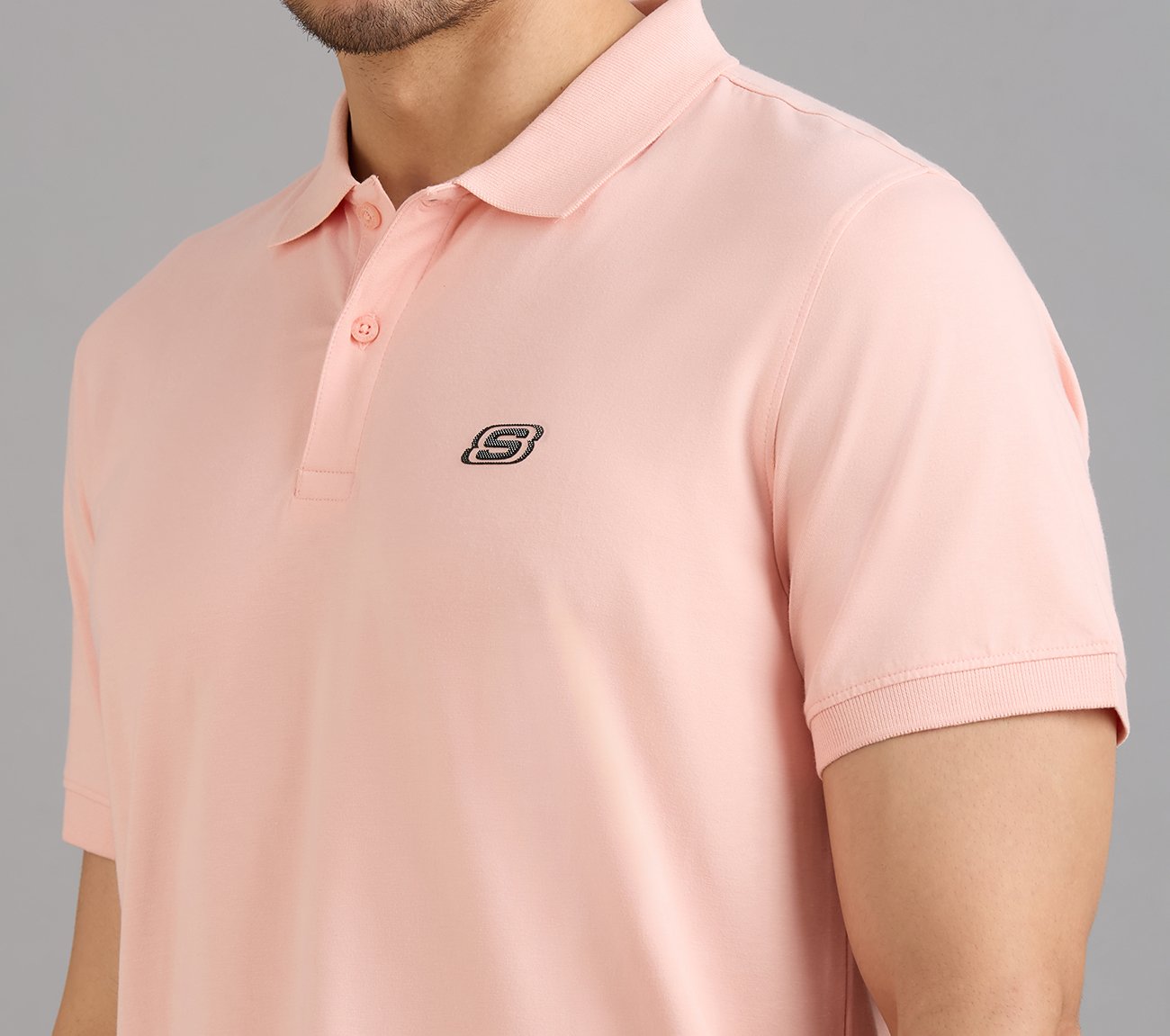COMFORT FIT POLO, NATURAL/LIGHT PINK Apparels Right View