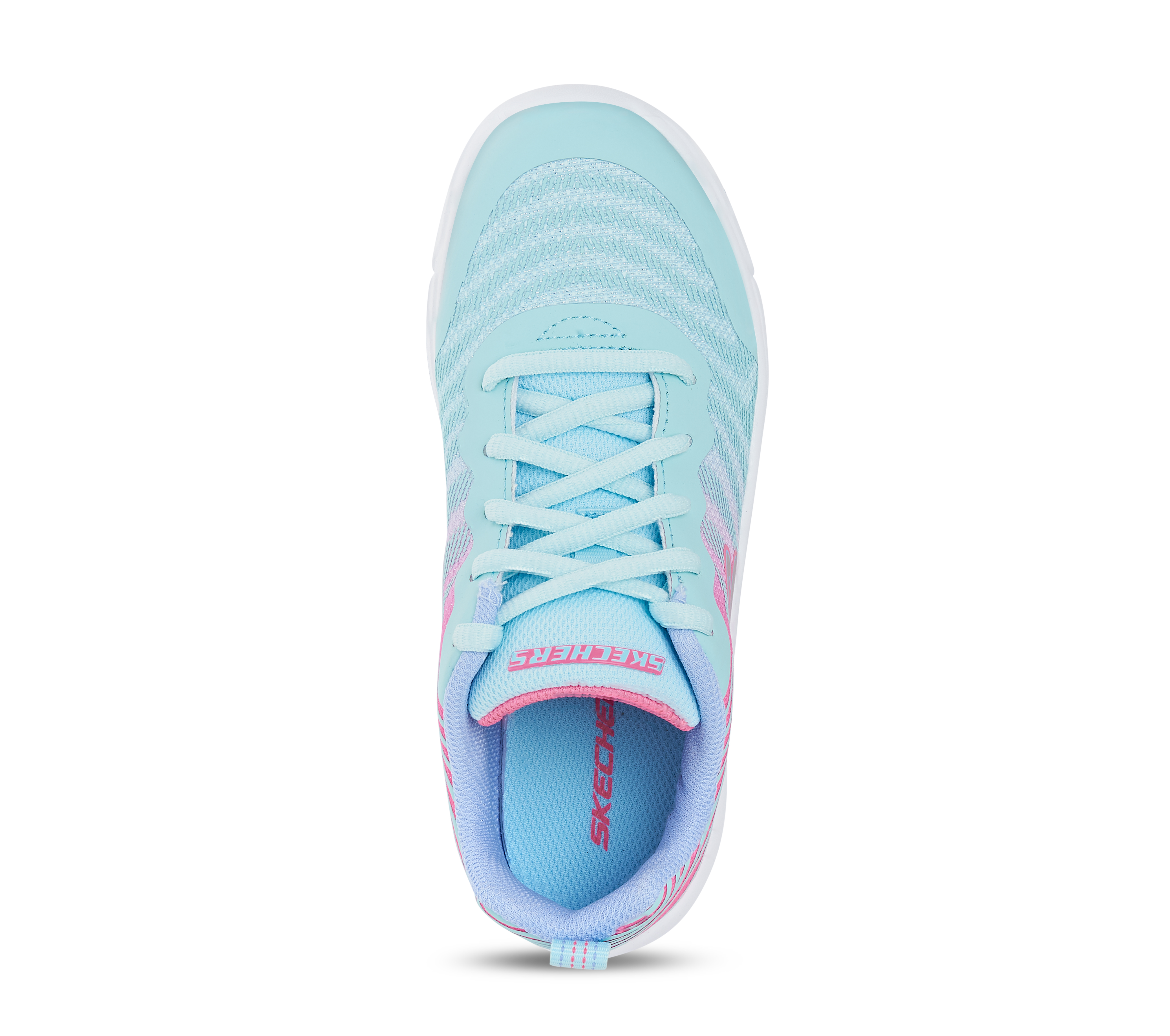 GO RUN 650 - FIREY COLORS, AQUA/PINK Footwear Top View