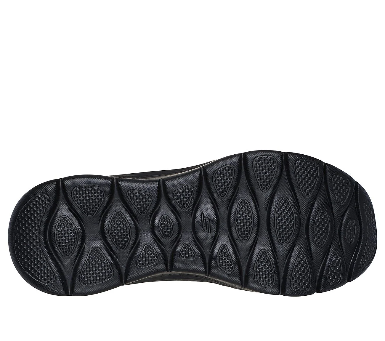 GO WALK FLEX - KRYSTA, BLACK/ROSE GOLD Footwear Bottom View