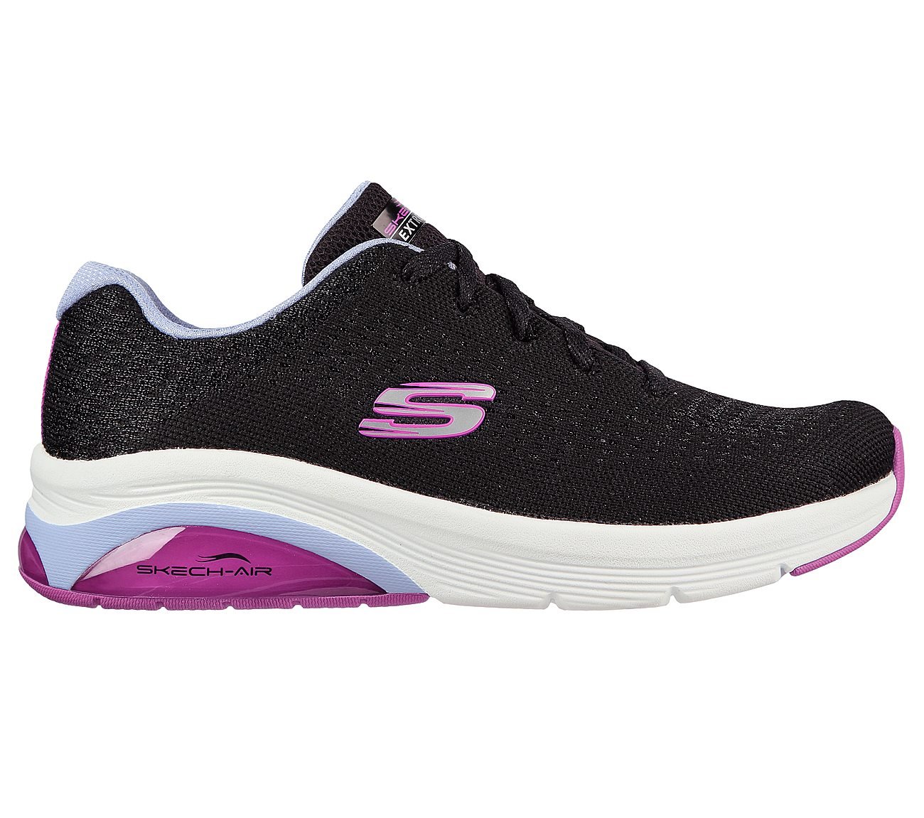 SKECH-AIR EXTREME 2.0-CLASSIC, BLACK/LAVENDER Footwear Right View