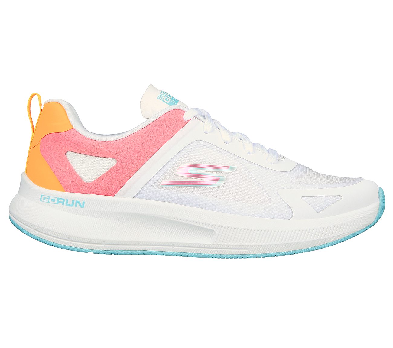 GO RUN PULSE - OPERATE, WHITE/HOT PINK Footwear Right View