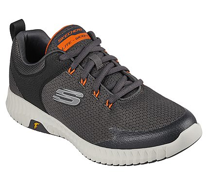 ELITE FLEX PRIME-TAKE OVER, CHARCOAL/ORANGE Footwear Lateral View