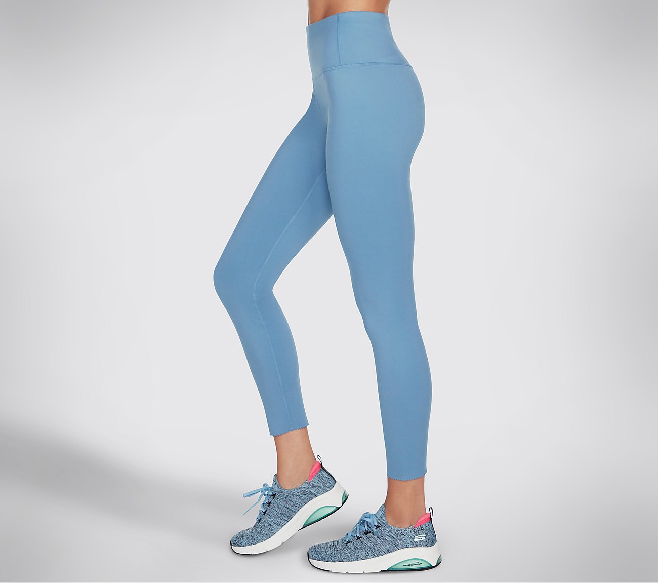 GOSCULPT SCALLOPED HW LEGGING, BLUE/GREY Apparel Bottom View