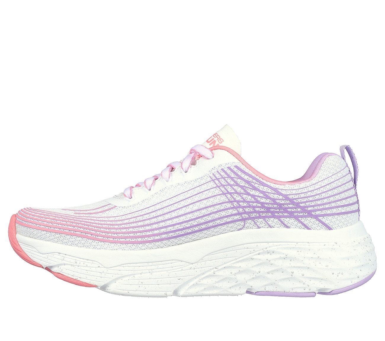 MAX CUSHIONING ELITE-GALAXY B, WHITE/LAVENDER Footwear Left View