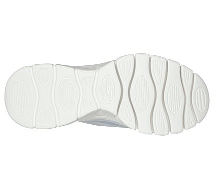 GO WALK GLIDE-STEP FLEX - SIL, GREY/TURQUOISE Footwear Bottom View