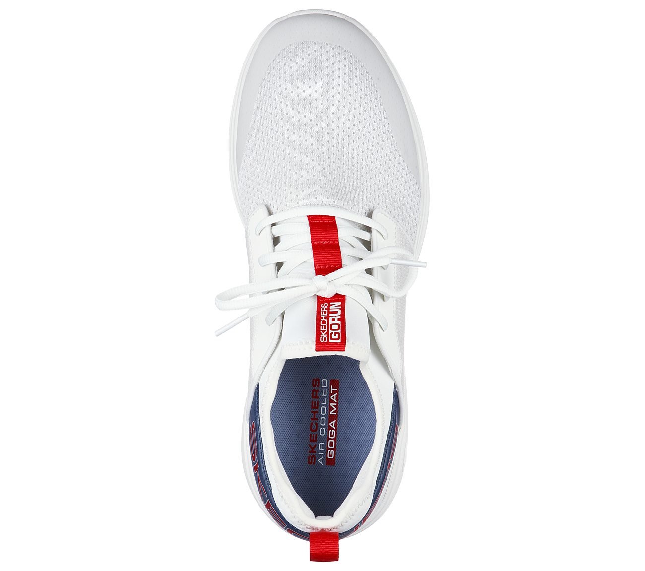 GO RUN FAST - STEADFAST, WHITE/BLUE/RED Footwear Top View