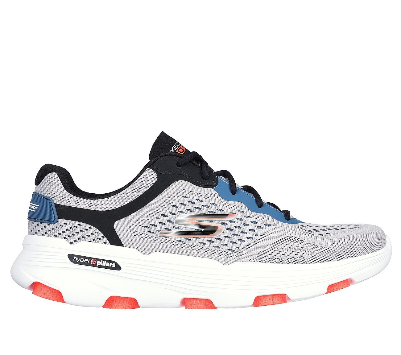 GO RUN 7, GRAY/MT Footwear Lateral View