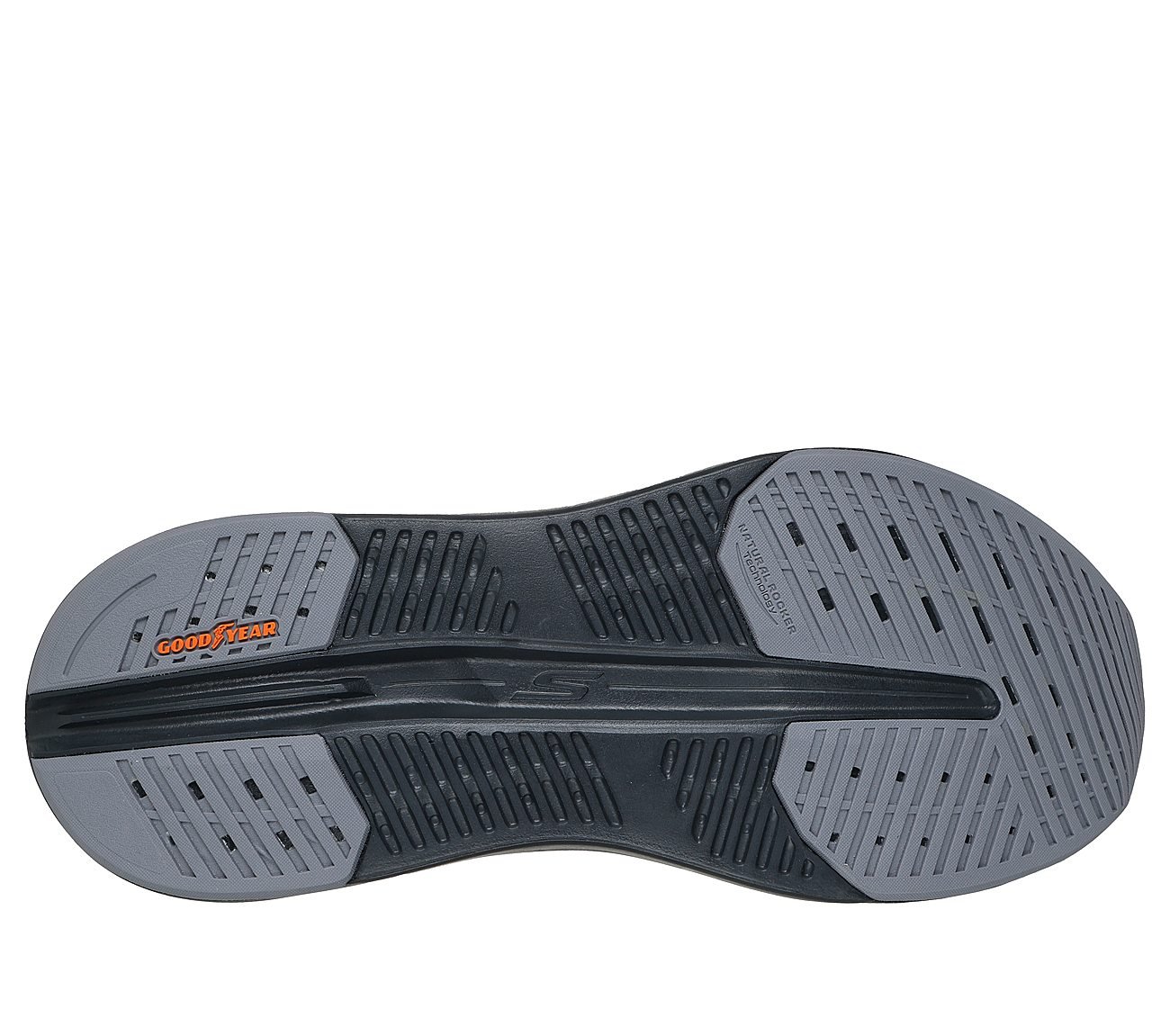 MAX CUSHIONING GLIDE-STEP - A, GRAY/BLACK Footwear Bottom View