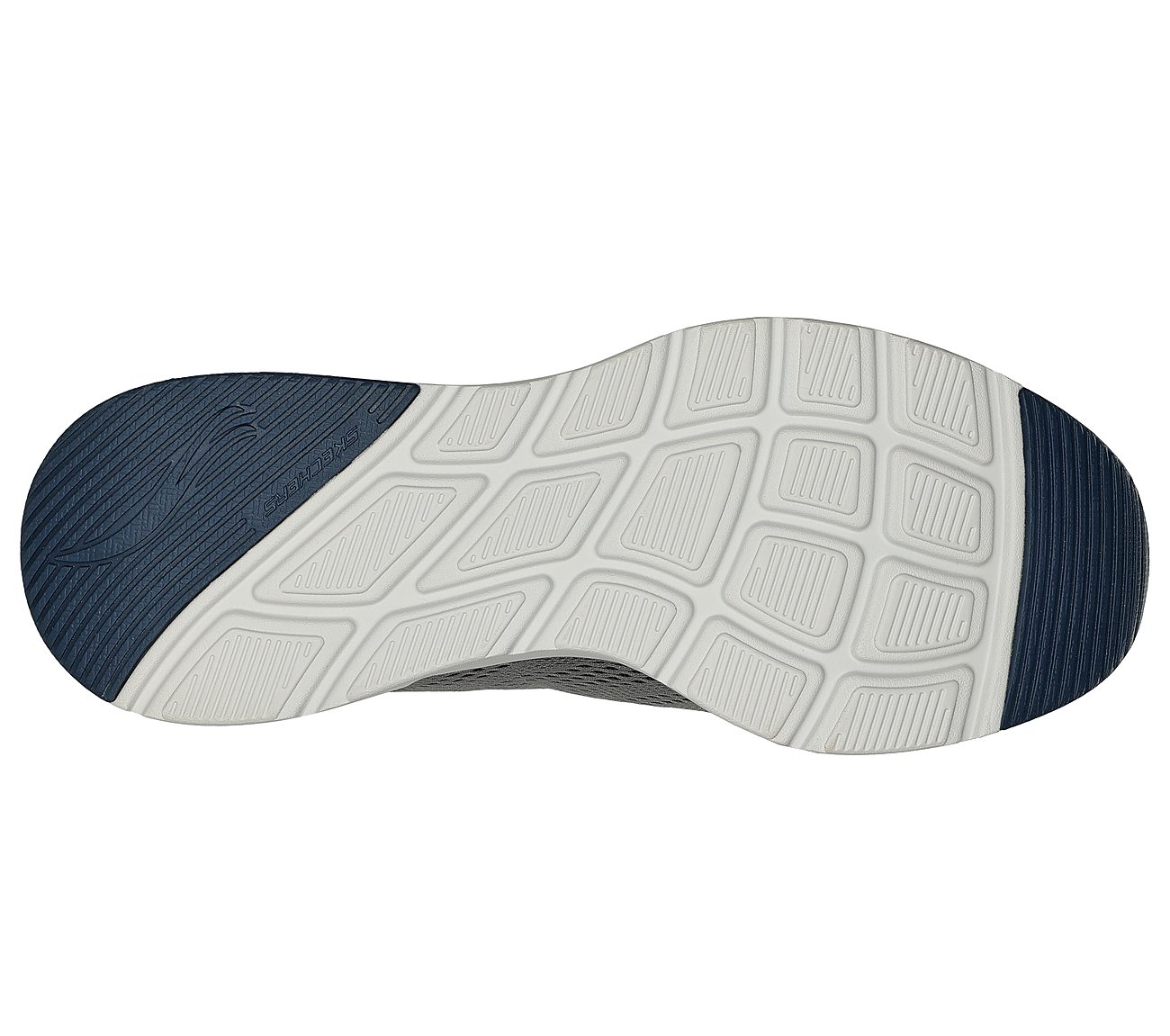 SKECH-AIR COURT, GREY/NAVY Footwear Bottom View