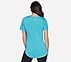 GODRI SWIFT TUNIC T-SHIRT, WHITE/AQUA Apparel Top View