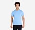 SS JACQUARD PATTERN T-SHIRT, GUNMETAL TURQUOISE