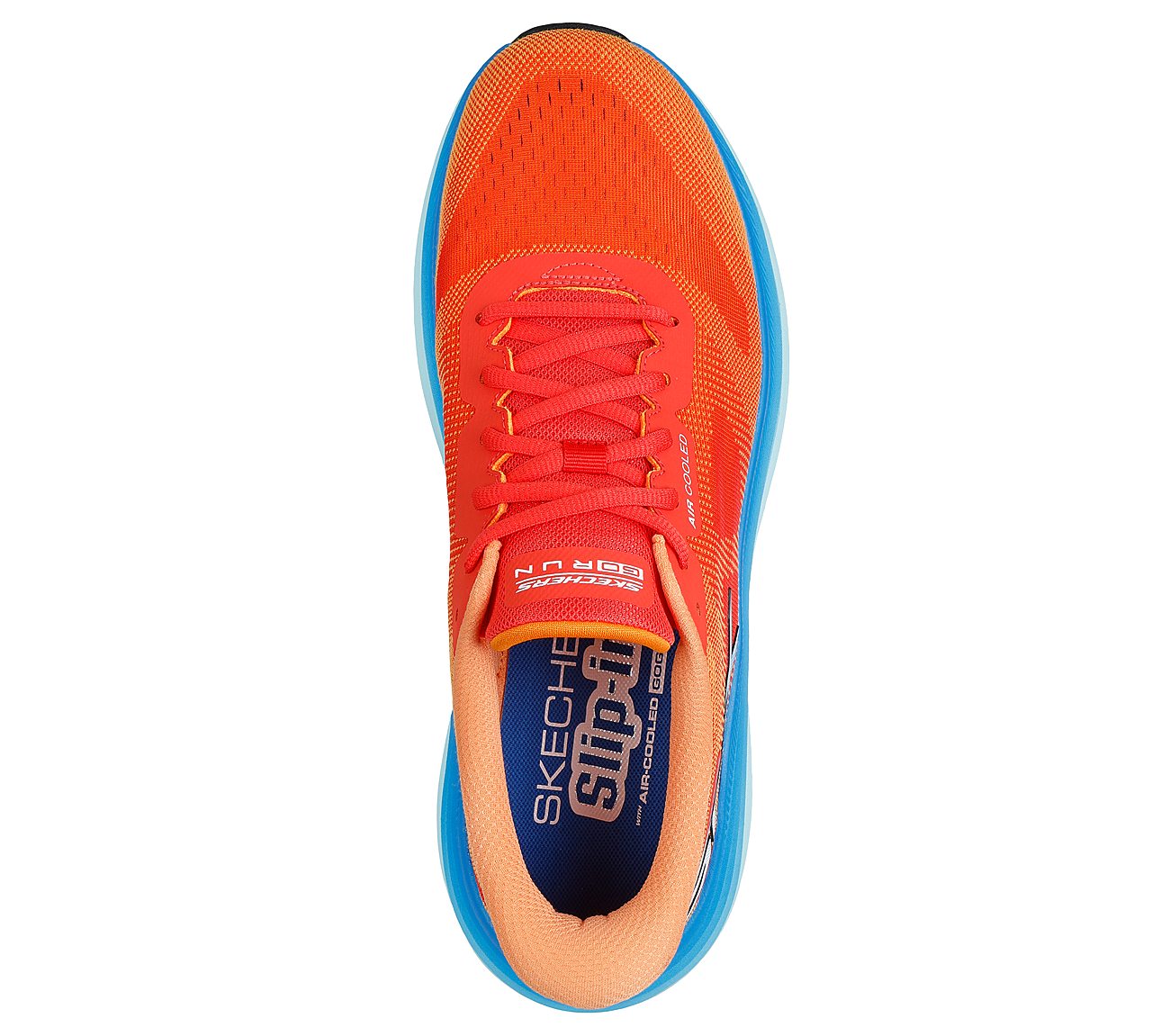 MAX CUSHIONING ENDEAVOUR - EX, ORANGE/BLUE Footwear Top View