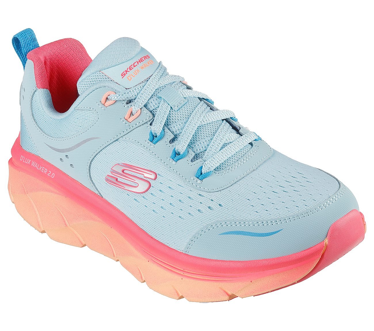 D'LUX WALKER 2.0-NEON SITES, AQUA/MULTI Footwear Right View