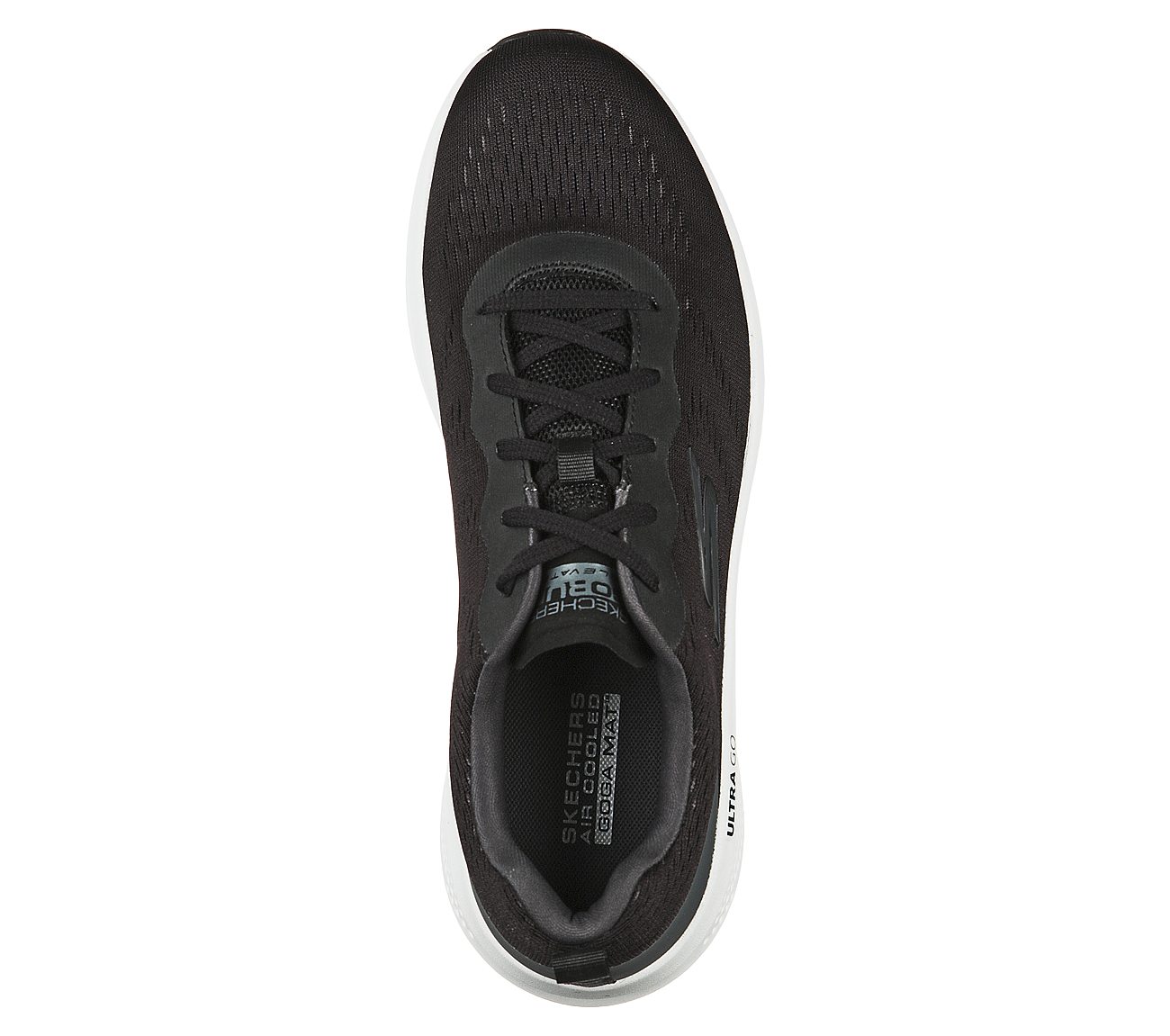 GO RUN ELEVATE, BLACK/GREY Footwear Top View