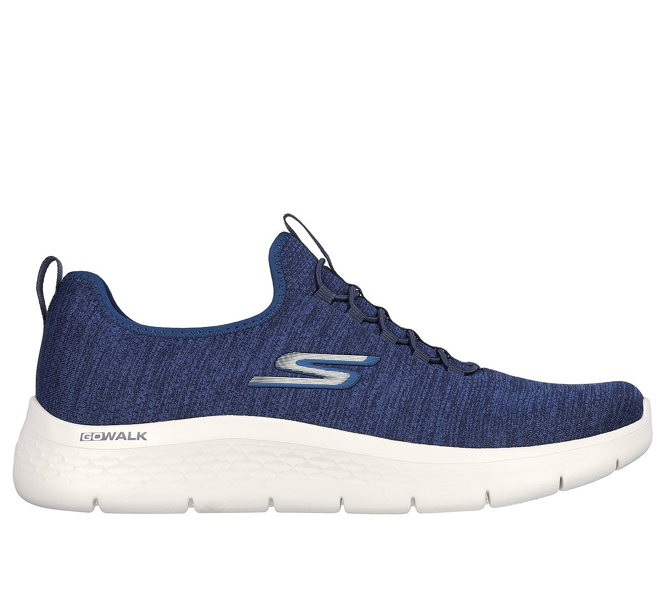 GO WALK FLEX, NAVY/BLUE Footwear Lateral View