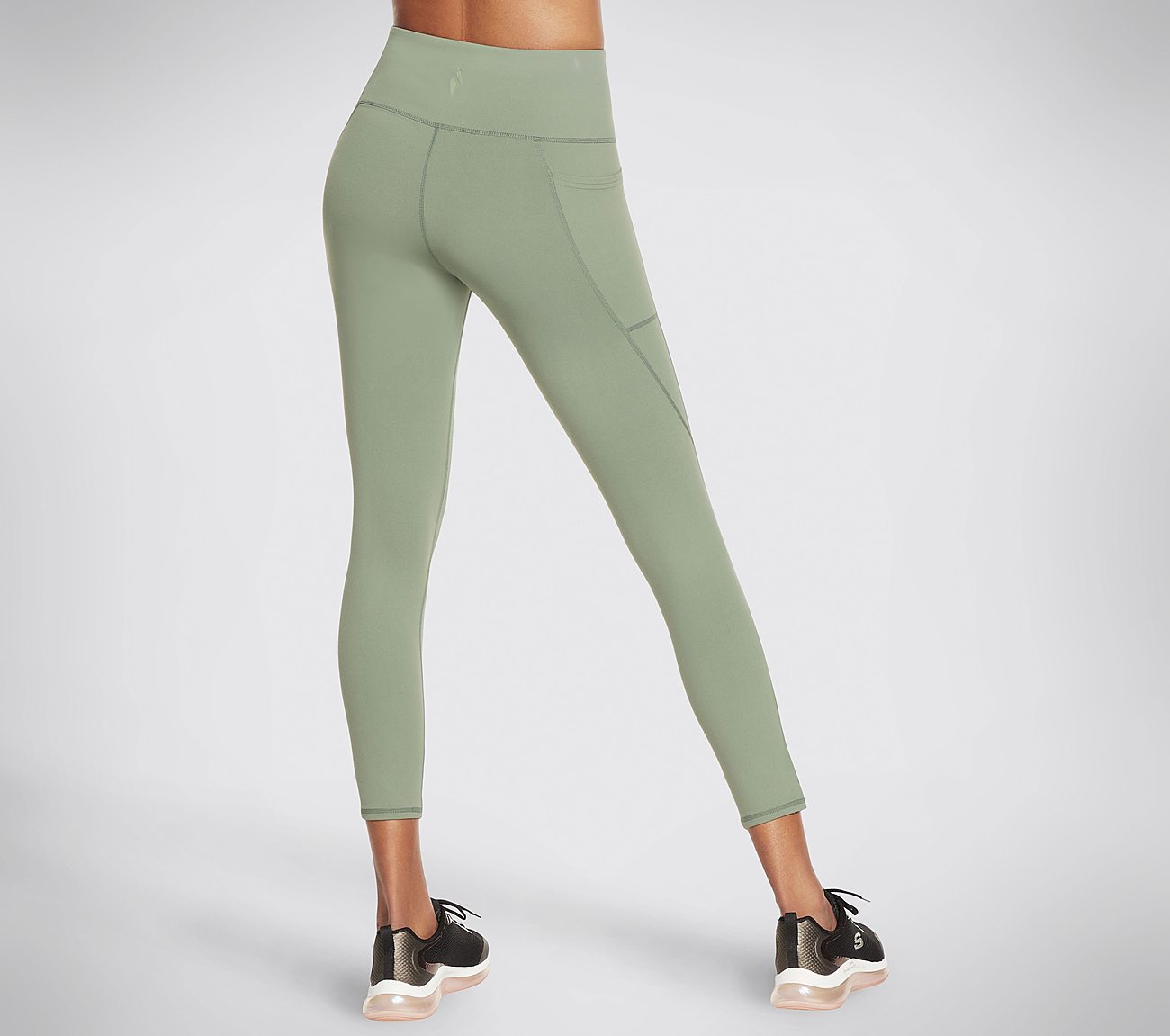 GOFLEX SLIT HW 7/8 LEGGING, LIGHT GREEN