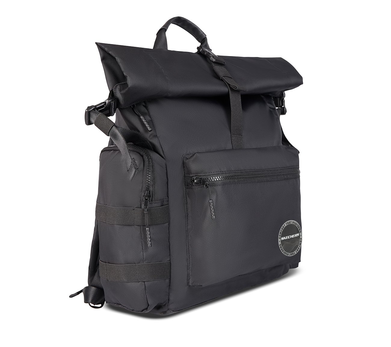 SKECHERS ROLLTOP BACKPACK, BLACK