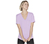 GODRI SERENE V-NECK TEE, LAVENDER/LIGHT PINK Apparels Lateral View