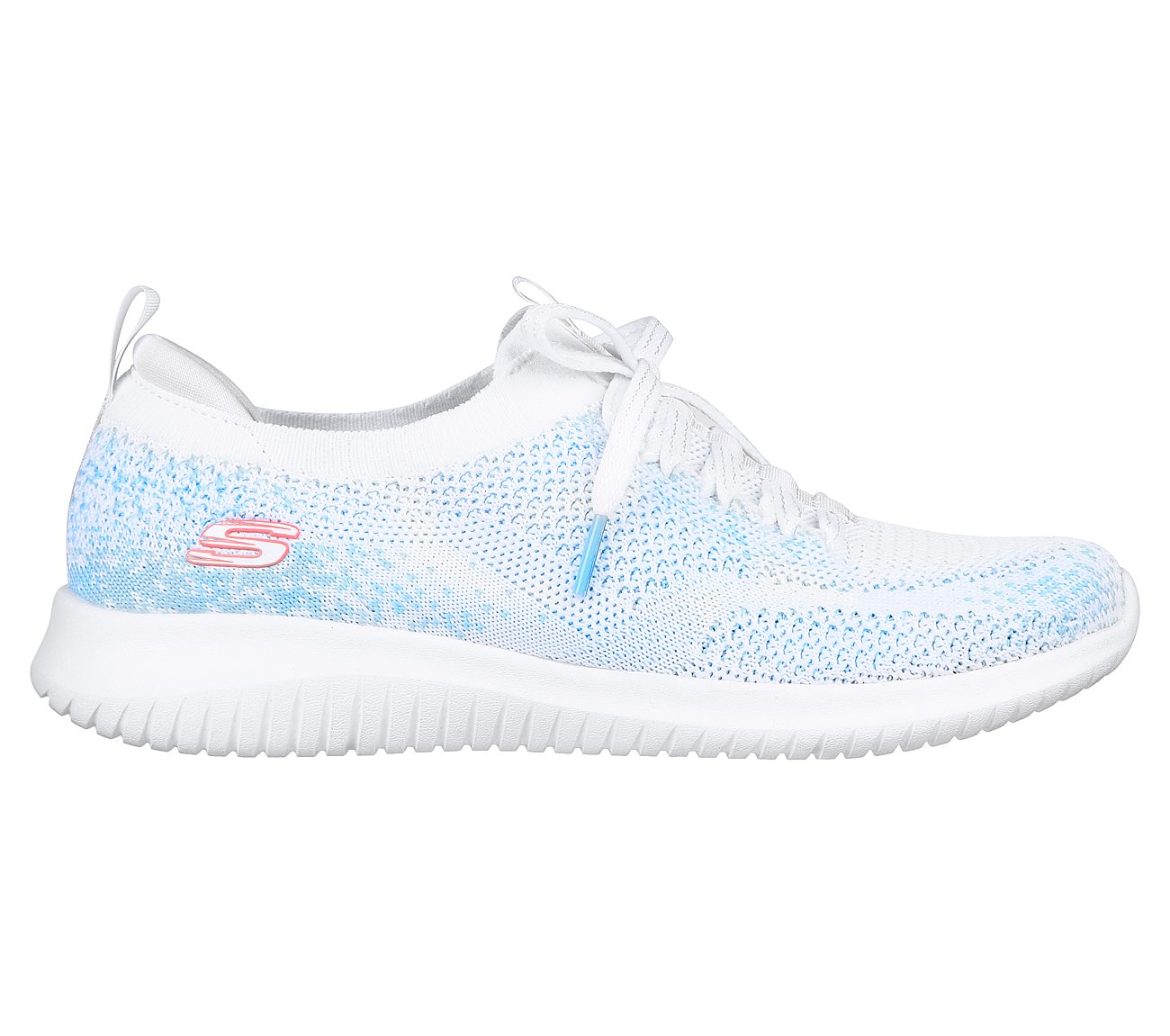 ULTRA FLEX-TWILIGHT TWINKLE, WHITE/LIGHT BLUE Footwear Lateral View