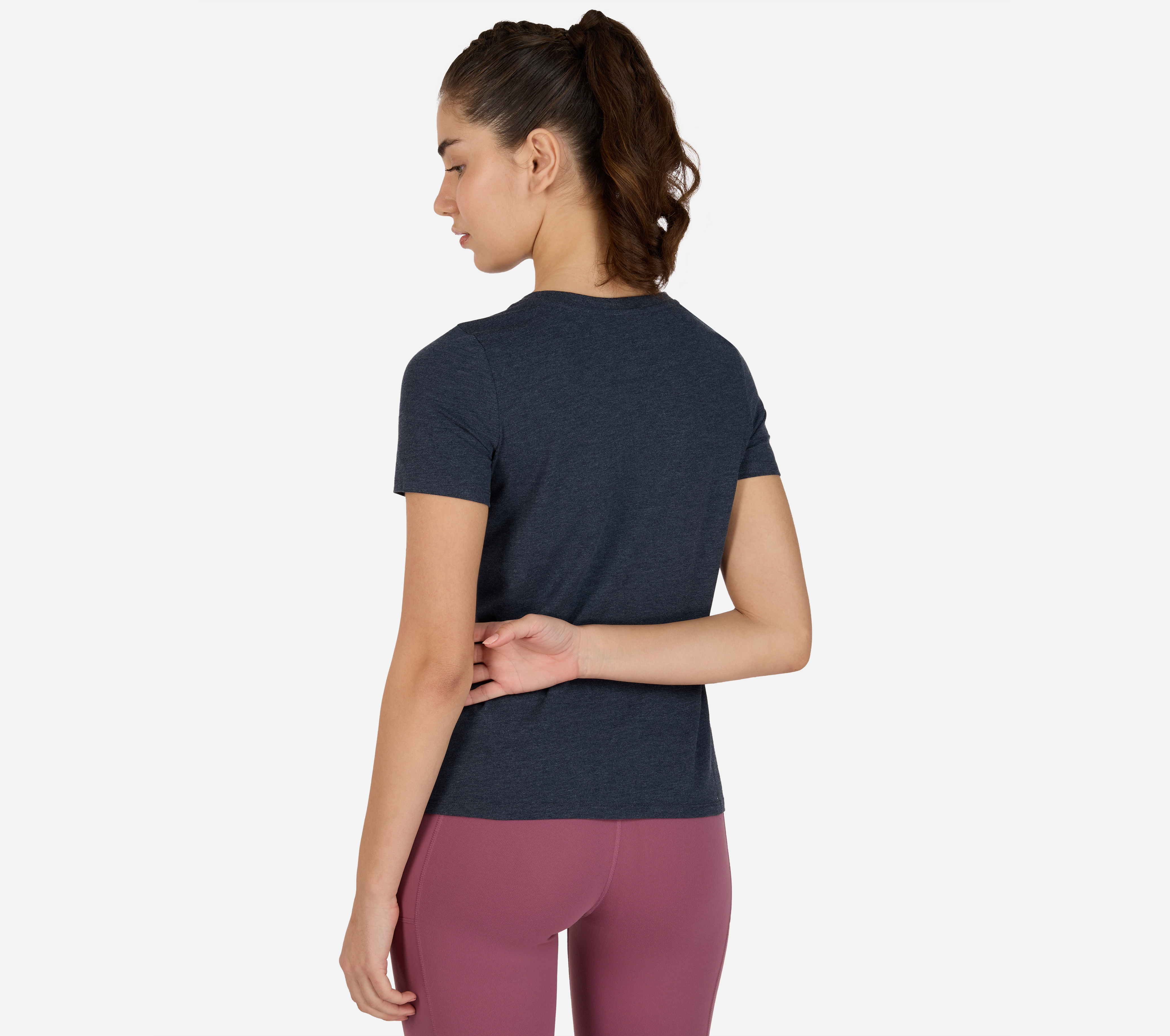 SPLIT LOGO CREWNECK T-SHIRT, NNNAVY Apparels Bottom View