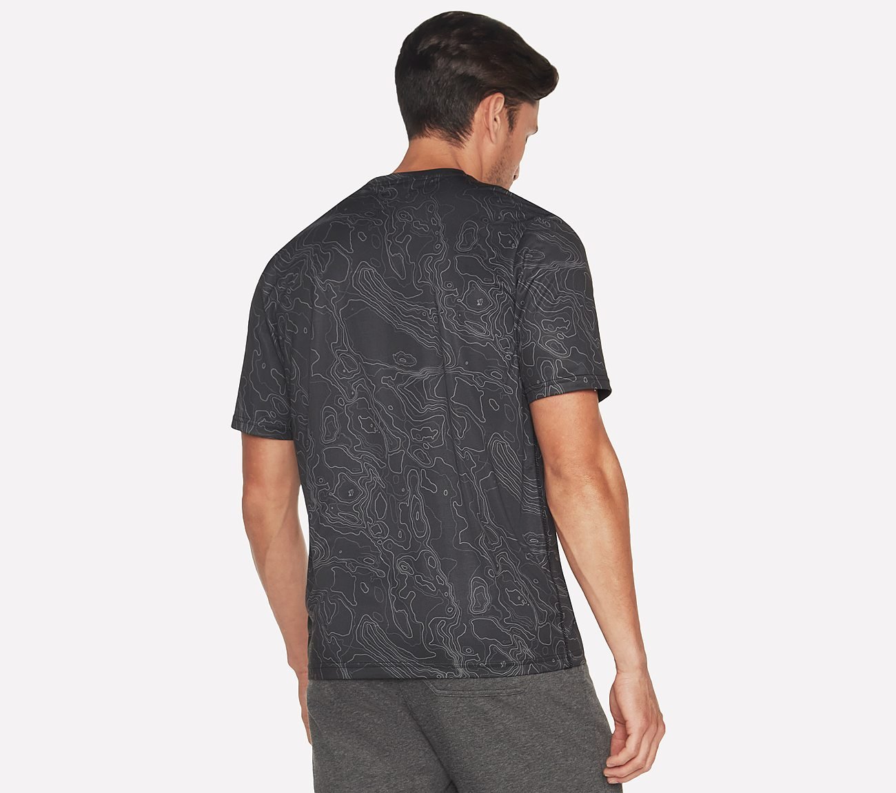 ON THE ROAD PRINTED T-SHIRT, BLACK/OLIVE Apparels Top View