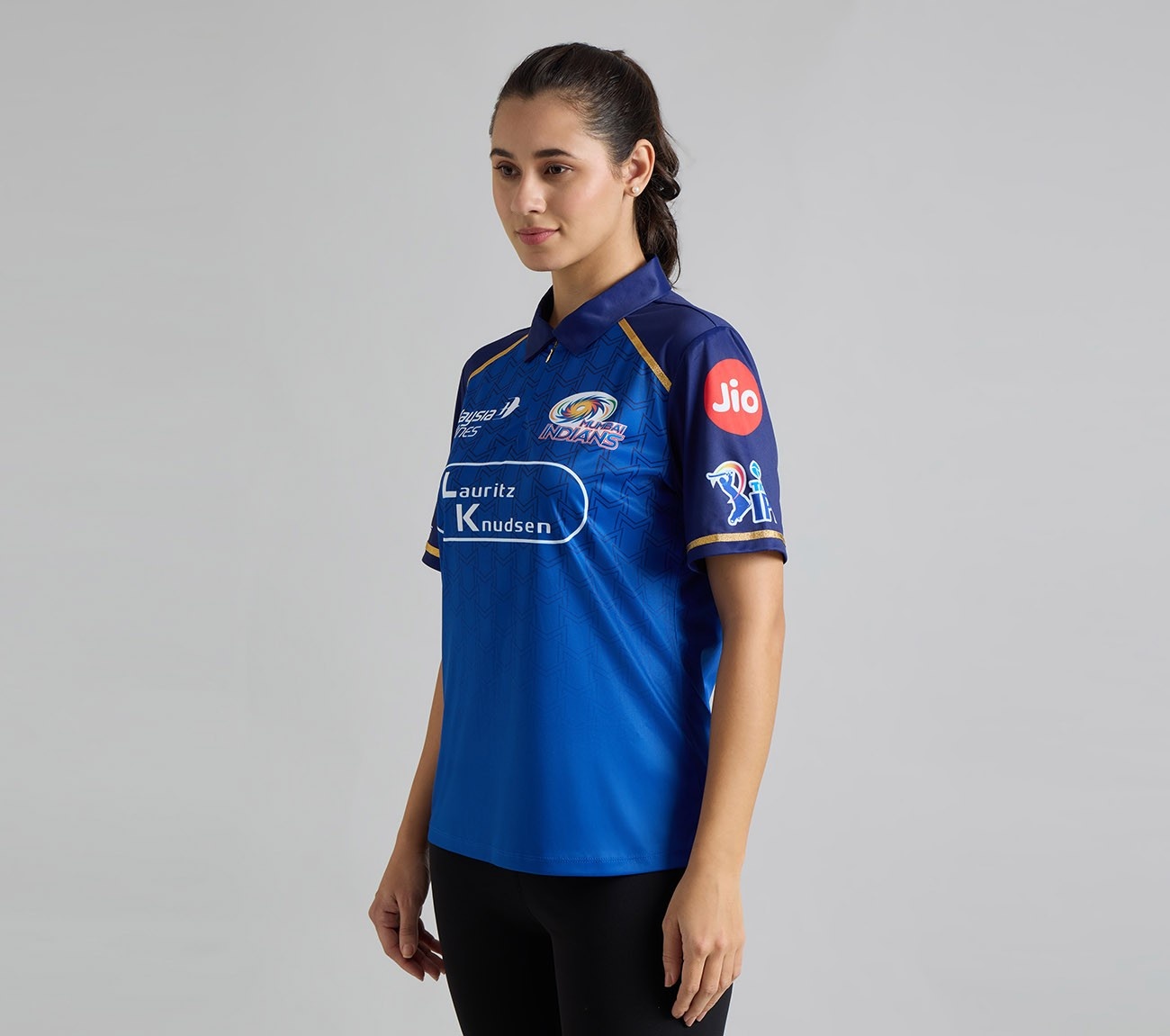 MUMBAI INDIANS IPL WOMEN'S FAN JERSEY 2026, ROYAL/NAVY/LIME