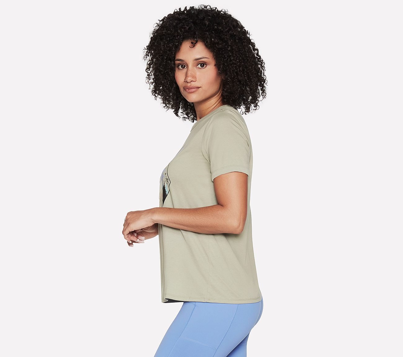 MOUNTAINSCAPE T-SHIRT, GREEN/WHITE Apparels Bottom View