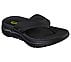 GO WALK ARCH FIT SANDAL-OFFSH, BLACK/LIME Footwear Lateral View