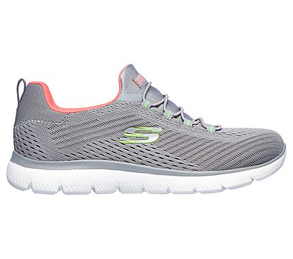 SUMMITS - FAST ATTRACTION, GREY/HOT PINK Footwear Right View