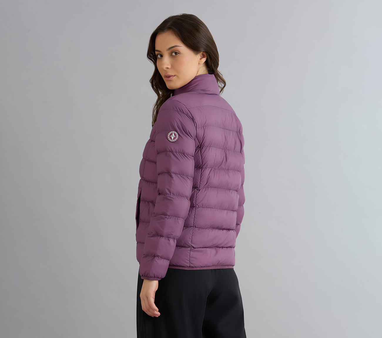 PUFFER FZ JACKET, WHITE/PINK/PERIWINKLE Apparel Left View
