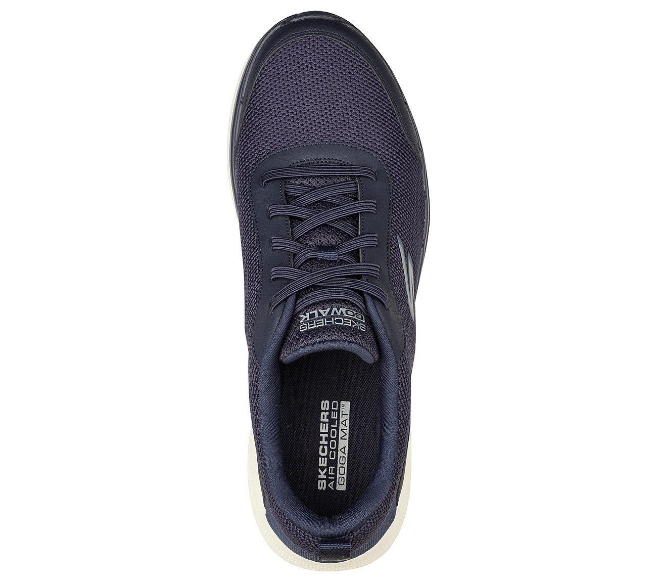 Skechers Navy Blue Go Walk 6 Bold-Knight Mens Lace Up Shoes - Style ID ...