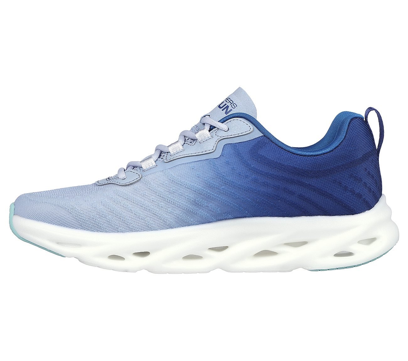 GO RUN SWIRL TECH SPEED, BLUE/LIGHT BLUE Footwear Left View