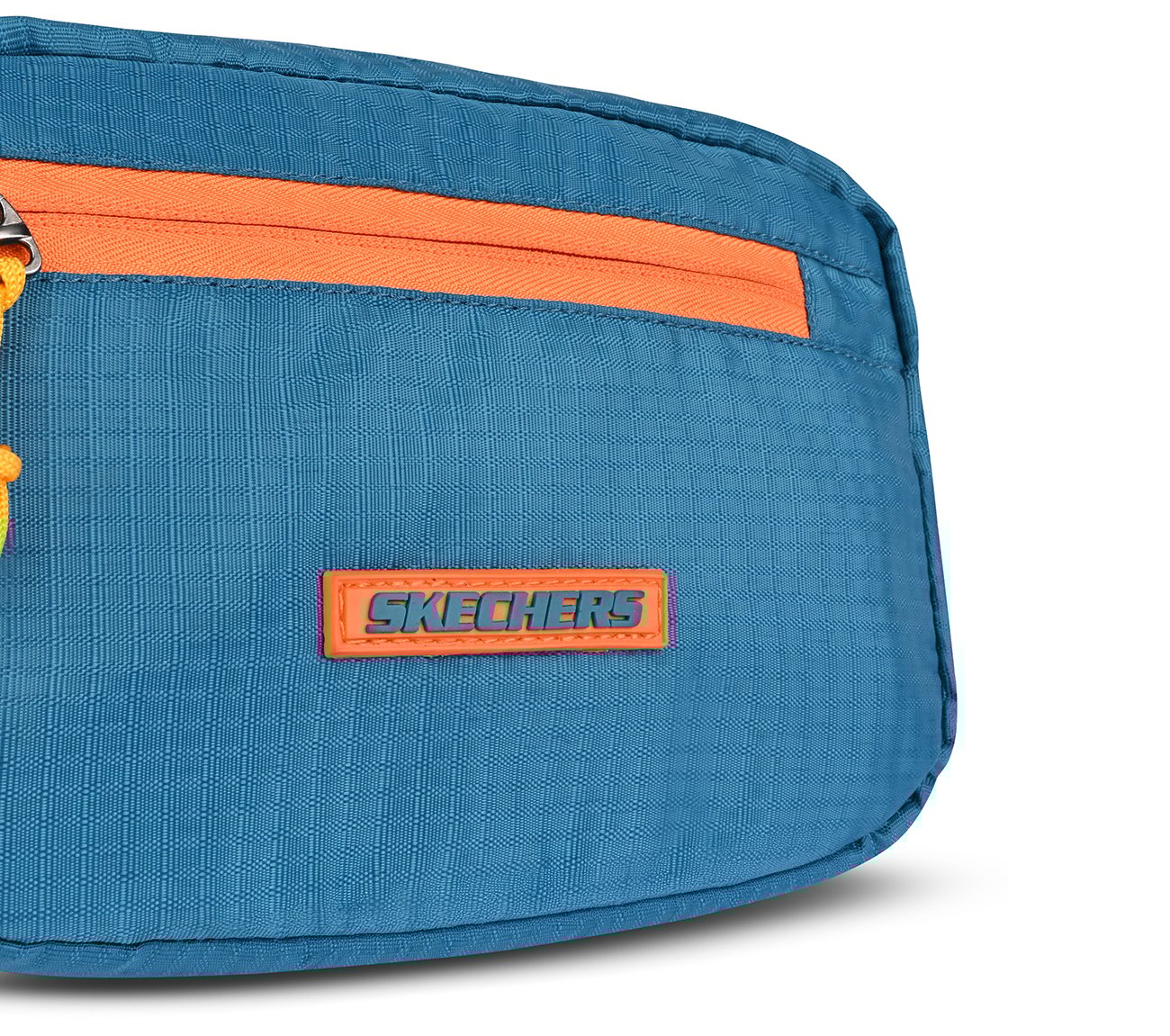 SKECHERS COLORBLOCK WAISTBAG, TURQ/ORG