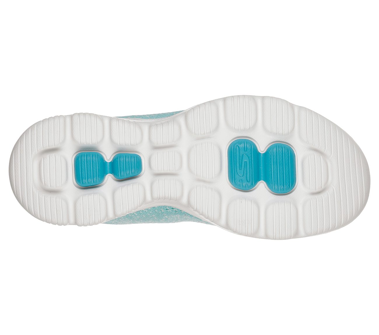 GO WALK EVOLUTION ULTRA-MIRAB, TURQUOISE Footwear Bottom View