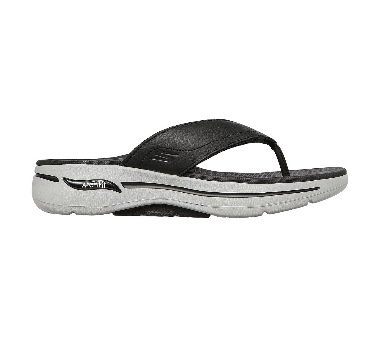 GO WALK ARCH FIT SANDAL, BLACK/GRAY Footwear Right View
