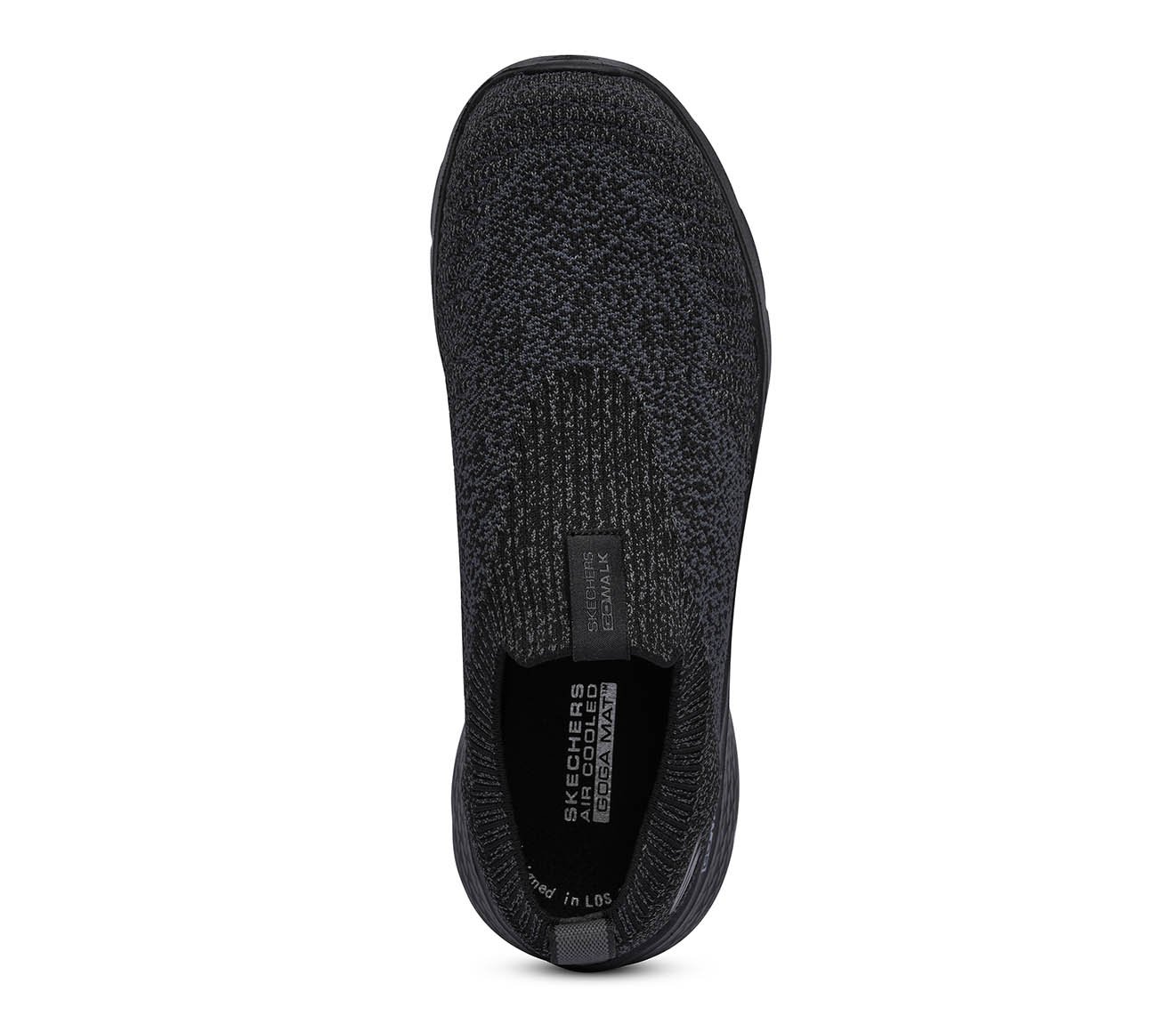 GO WALK FLEX, BLACK/CHARCOAL Footwear Top View