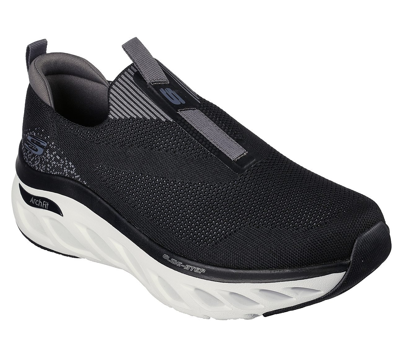 ARCH FIT GLIDE-STEP - NODE, BLACK/WHITE Footwear Right View