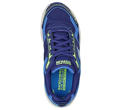 GO RUN CONSISTENT, BLUE/LIME Footwear Top View