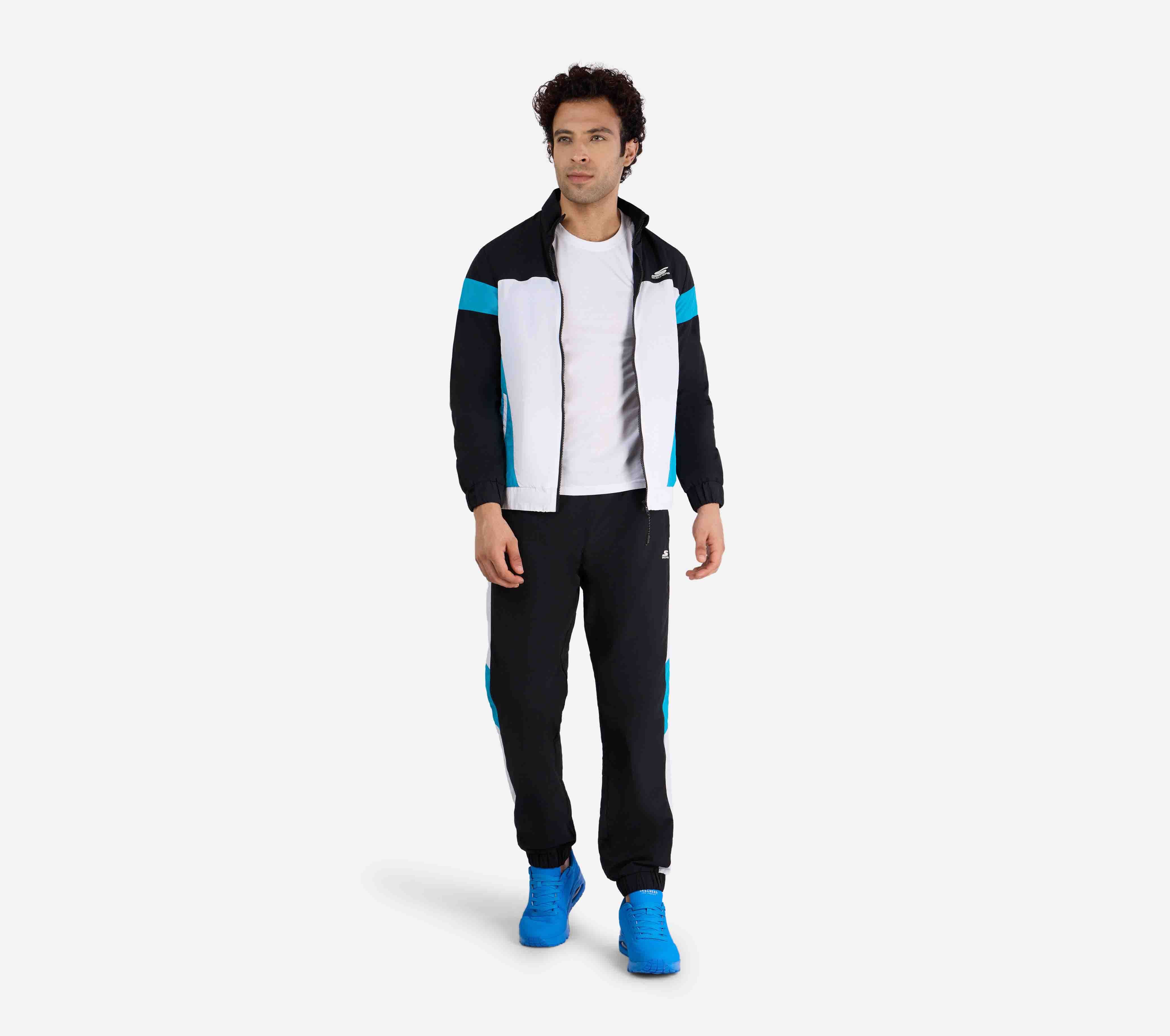 SKECHERS CUT & SEW JACKET, WHITE Apparel Right View