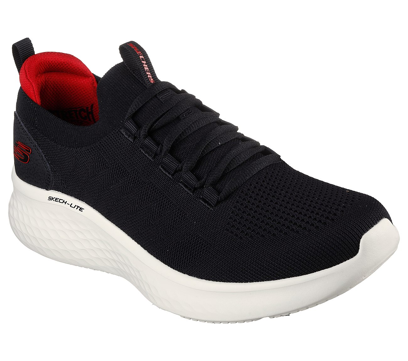 SKECH-LITE PRO - FAINT FLAIR, BLACK/RED Footwear Right View