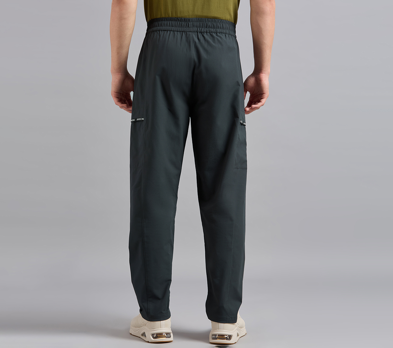 TAPE BRANDING PANEL GOLF PANTS, BLACK Apparels Left View